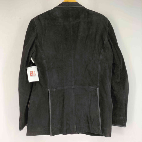 ポールスミス Paul Smith 羊革スエードレザーテーラードジャケット 裏地花柄 メンズ import:L