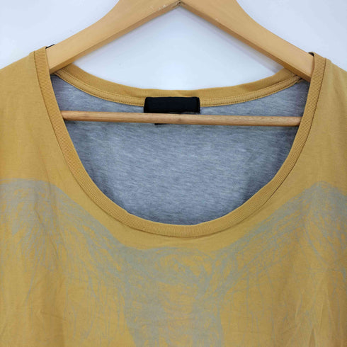 アレキサンダーマックイーン Alexander McQueen スカル刺繍 イーグルプリント バイカラー Tシャツ メンズ import:L