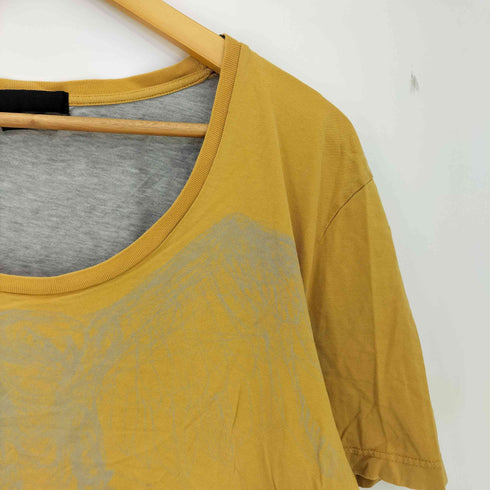 アレキサンダーマックイーン Alexander McQueen スカル刺繍 イーグルプリント バイカラー Tシャツ メンズ import:L