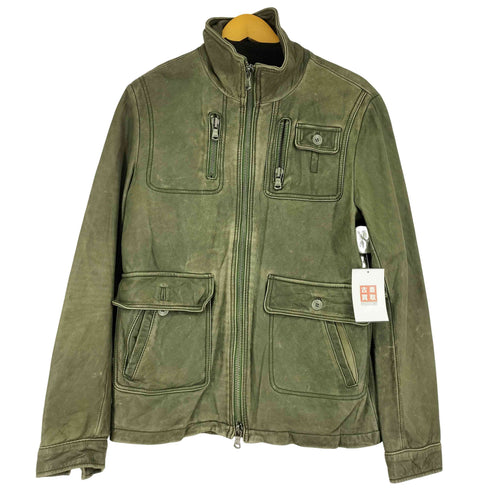 METHOD F.D.G LABO 牛革スタンドカラージップアップレザージャケット メンズ JPN:L
