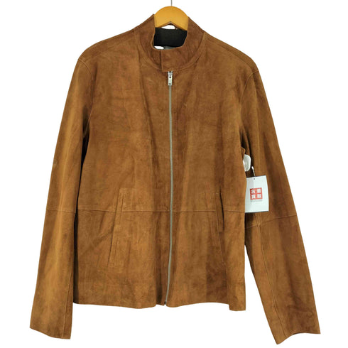 ザラ ZARA スエードレザーシングルライダースジャケット メンズ import:L
