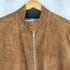 ザラ ZARA スエードレザーシングルライダースジャケット メンズ import:L