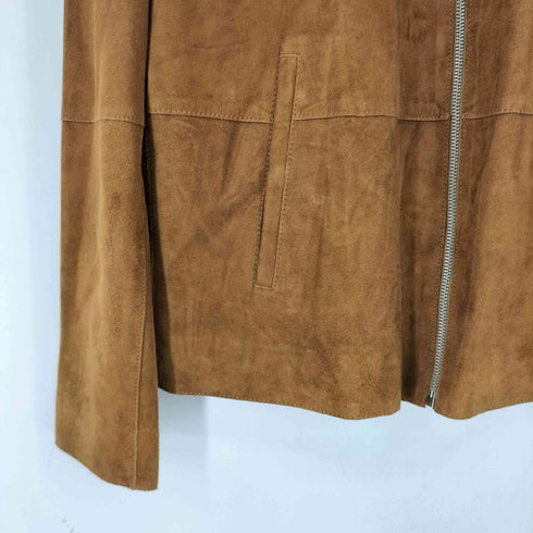ザラ ZARA スエードレザーシングルライダースジャケット メンズ import:L