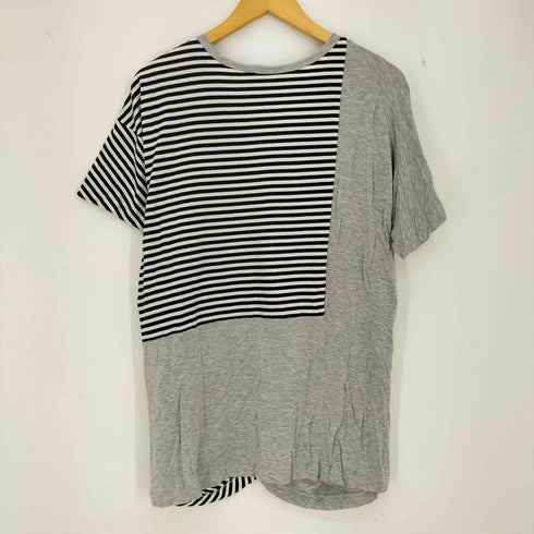 マックキュー McQ ボーダー パッチワーク Vネック Tシャツ メンズ import:S