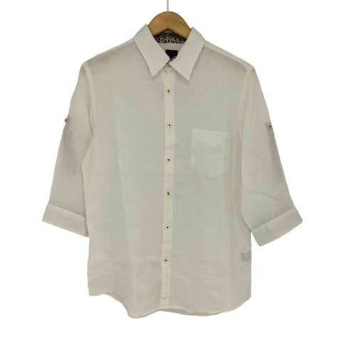 ピーエスポールスミス PS Paul Smith 七分袖リネンシャツ メンズ JPN:M