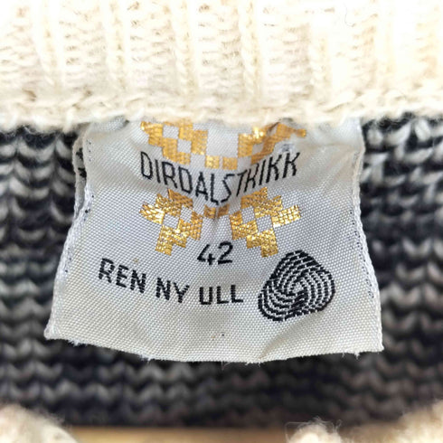 DIRDALSTRIKK 70-80S ノルウェー製 ノルディック チロリアンニット レディース 42