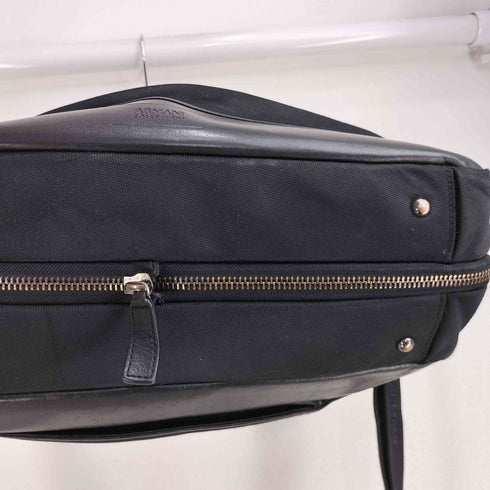 アルマーニコレツィオーニ ARMANI COLLEZIONI 2WAY ロゴ刻印 レザー切替 ビジネスバック メンズ