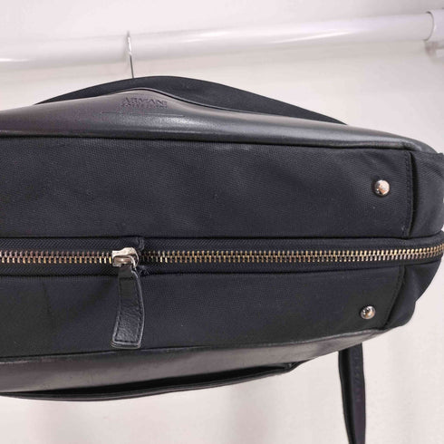 アルマーニコレツィオーニ ARMANI COLLEZIONI 2WAY ロゴ刻印 レザー切替 ビジネスバック メンズ