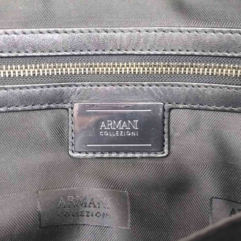 アルマーニコレツィオーニ ARMANI COLLEZIONI 2WAY ロゴ刻印 レザー切替 ビジネスバック メンズ