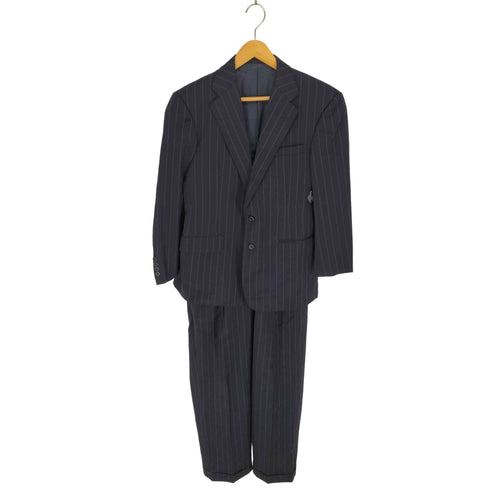 ラルフローレン RALPH LAUREN 総裏 開き見せ サイドベンツ ストライプ 2Bシングルテーラードジャケット セットアップ メンズ C90-W78-T165 A4
