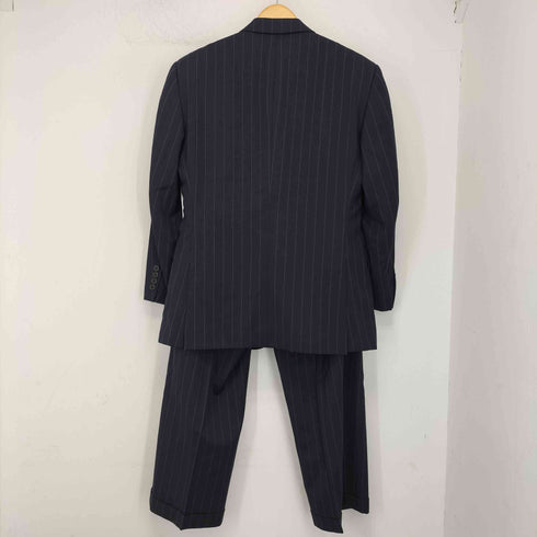 ラルフローレン RALPH LAUREN 総裏 開き見せ サイドベンツ ストライプ 2Bシングルテーラードジャケット セットアップ メンズ C90-W78-T165 A4