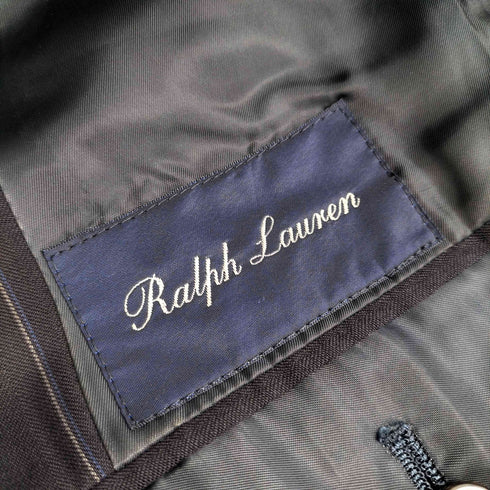 ラルフローレン RALPH LAUREN 総裏 開き見せ サイドベンツ ストライプ 2Bシングルテーラードジャケット セットアップ メンズ C90-W78-T165 A4