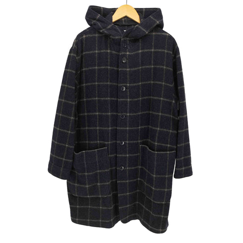 ポールスミスロンドン Paul Smith LONDON フーデット チェック ウール コート メンズ import:M