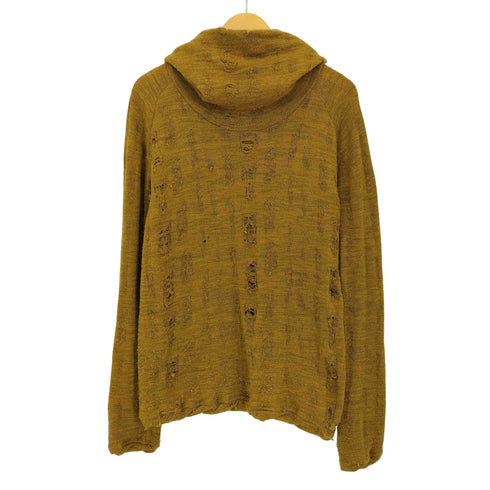 ミハラヤスヒロ MIHARA YASUHIRO Y2K ダメージ加工 ハイネック プルオーバー ニット フーディー メンズ JPN:S