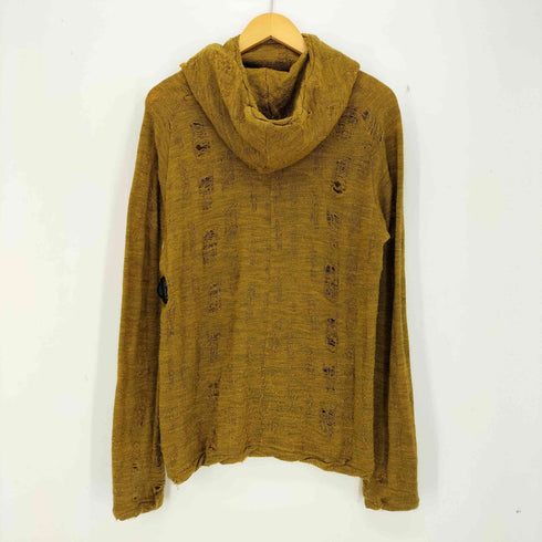 ミハラヤスヒロ MIHARA YASUHIRO Y2K ダメージ加工 ハイネック プルオーバー ニット フーディー メンズ JPN:S