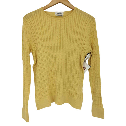 ニューヨーカー NEWYORKER クルーネック L/S コットン ケーブルニット レディース JPN:M