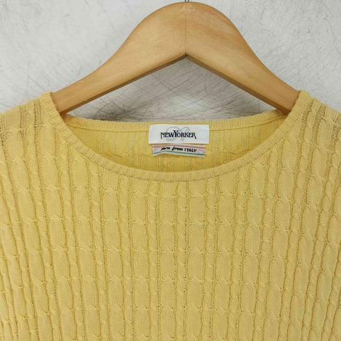 ニューヨーカー NEWYORKER クルーネック L/S コットン ケーブルニット レディース JPN:M