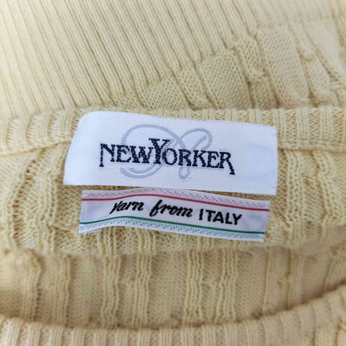 ニューヨーカー NEWYORKER クルーネック L/S コットン ケーブルニット レディース JPN:M