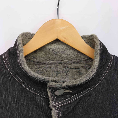 バラシ barassi 裏地ファー スタンドカラー 中綿 デニム ジャケット メンズ EUR:48