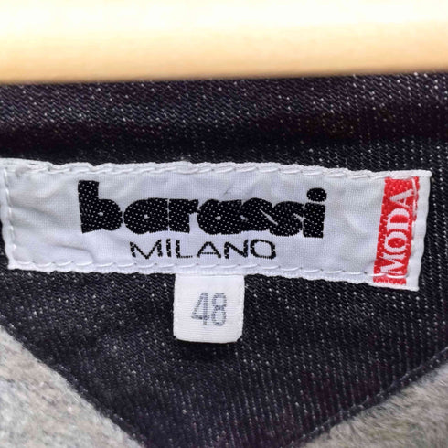 バラシ barassi 裏地ファー スタンドカラー 中綿 デニム ジャケット メンズ EUR:48