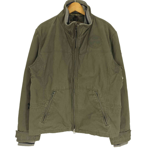 ナパピリ NAPAPIJRI 90-00S 裏地波打ちキルティング 八の字ジップ ダブルジップ ロゴ刺繍 ミリタリー ジャケット メンズ