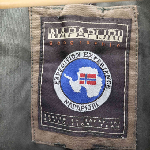 ナパピリ NAPAPIJRI 90-00S 裏地波打ちキルティング 八の字ジップ ダブルジップ ロゴ刺繍 ミリタリー ジャケット メンズ