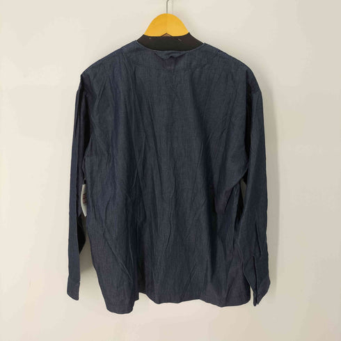 ムジラボ MUJI labo インディゴノーカラーシャツ メンズ L~XL