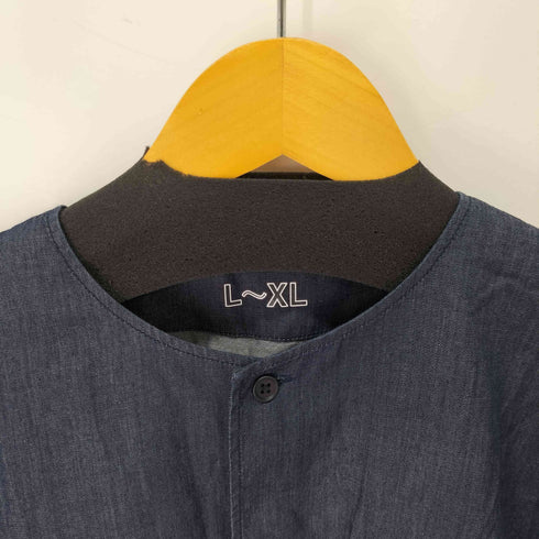 ムジラボ MUJI labo インディゴノーカラーシャツ メンズ L~XL