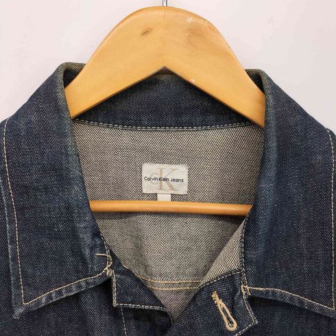 カルバンクラインジーンズ Calvin Klein Jeans 90-00S ステッチデザイン ボタンフライ デニム ジャケット メンズ import:L