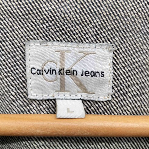カルバンクラインジーンズ Calvin Klein Jeans 90-00S ステッチデザイン ボタンフライ デニム ジャケット メンズ import:L
