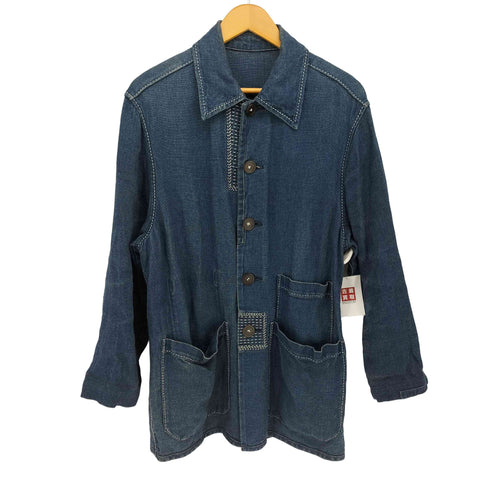 ポールスミスロンドン Paul Smith LONDON ステッチデザイン インディゴ リネン ジャケット メンズ import:M