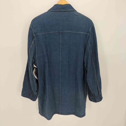 ポールスミスロンドン Paul Smith LONDON ステッチデザイン インディゴ リネン ジャケット メンズ import:M