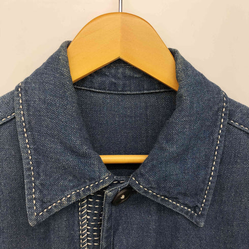 ポールスミスロンドン Paul Smith LONDON ステッチデザイン インディゴ リネン ジャケット メンズ import:M