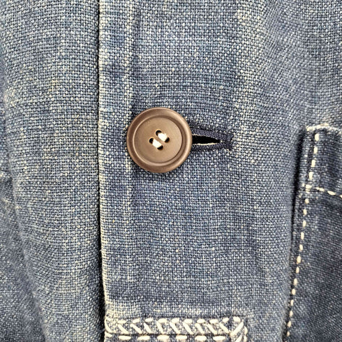 ポールスミスロンドン Paul Smith LONDON ステッチデザイン インディゴ リネン ジャケット メンズ import:M