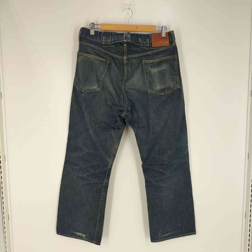 テンダーロイン TENDERLOIN シンチバック 隠しリベット セルビッチ ボタンフライデニムパンツ ヒゲ ハチノス メンズ 34inch