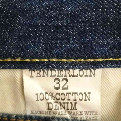 テンダーロイン TENDERLOIN シンチバック 隠しリベット セルビッチ ボタンフライデニムパンツ ヒゲ ハチノス メンズ 34inch