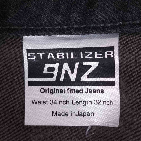 STABILIZER カットオフ ストレート ブラック デニム メンズ W34/L32