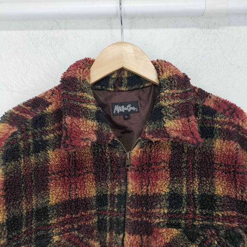 マウイアンドサンズ maui and sons チェック ボアフリースジャケット メンズ import:L