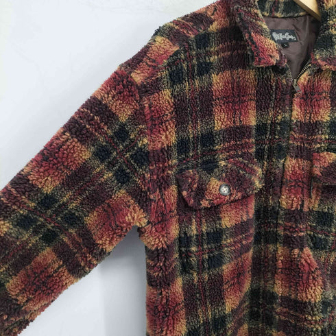 マウイアンドサンズ maui and sons チェック ボアフリースジャケット メンズ import:L