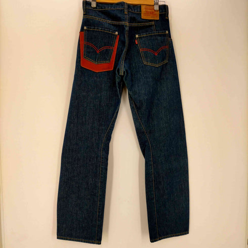 リーバイス Levis 00S コラボ No Reason レザー コインポケット 立体裁断 デニム パンツ メンズ W:29 L:32