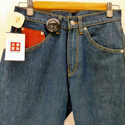リーバイス Levis 00S コラボ No Reason レザー コインポケット 立体裁断 デニム パンツ メンズ W:29 L:32