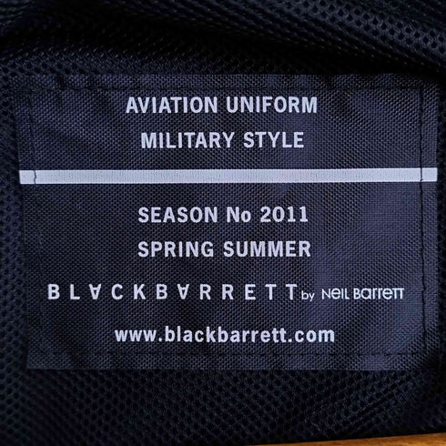 ブラックバレットバイニールバレット BLACKBARRETT by neil barrett AVIATION UNIFORM カモ柄 裏地メッシュ ダブルジップ ナイロンジャケット メンズ JPN:2