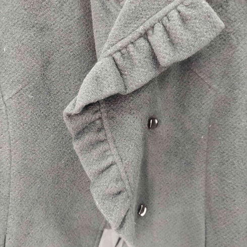 JUNO アンゴラ・カシミヤ混 フリルデザイン ジャケット レディース JPN:11号