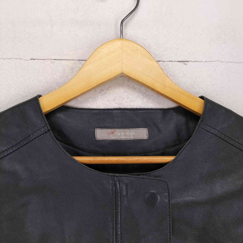 アデイインザライフユナイテッドアローズ A day in the life UNITED ARROWS ノーカラー レザージャケット レディース JPN:38