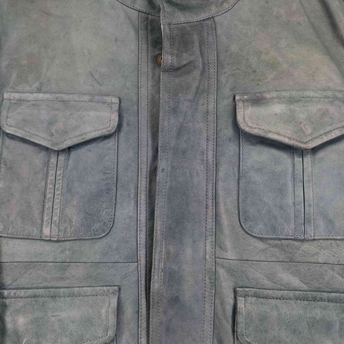 ハルフヘイローラスティーフューチャー haruf halo rusty future 羊革ジップアップレザージャケット メンズ JPN:L