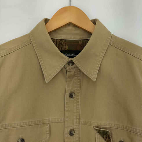 エディーバウアー Eddie Bauer 00s 緑タグ 裏地総柄 コットン シャツジャケット メンズ import:M