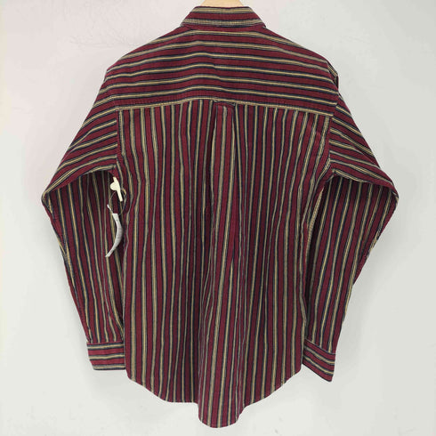 90s ストライプ柄 コーデュロイ L/S ボタンダウンシャツ メンズ import:S