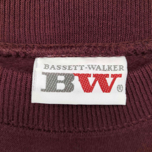 バセットウォーカー BASSETT WALKER 90s USA製 裏起毛 クルーネック L/S ラグラン プリントスウェット メンズ import:L