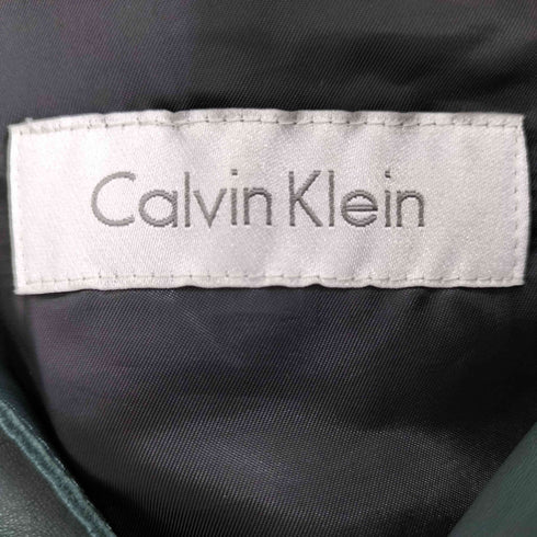 カルバンクライン CALVIN KLEIN 羊革レザーテーラードジャケット メンズ 38