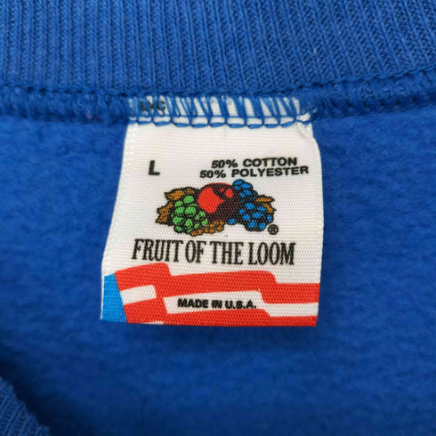 フルーツオブザルーム FRUIT OF THE LOOM 90s USA製 ラグラン L/S プリントスウェット メンズ import:L